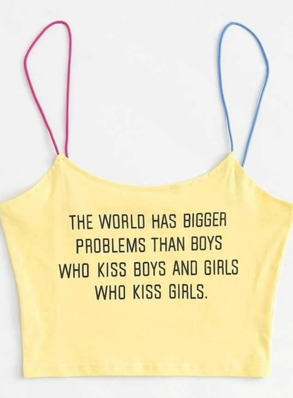 Unbranded Slogan Print Crop Cami Top Size Women's Small - Picture 1 of 12